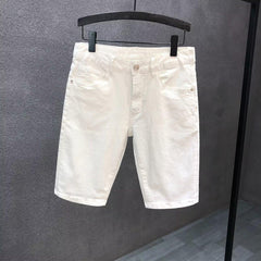 Summer Thin Cropped Denim Shorts For Men