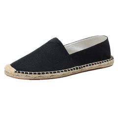 Men’s Summer Slip-On Fisherman Shoes – Casual Canvas Hemp Loafers