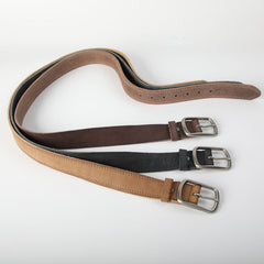 Distressed Soft Cowhide Men's Belt Leather Retro
