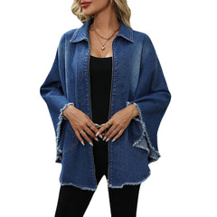 Loose Lapels Batwing-sleeved Jacket Coat