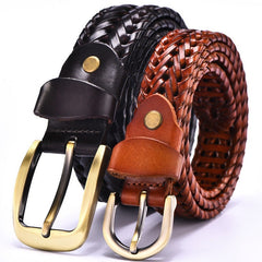 Leather Pin Buckle Handmade Pant Trendy Casual Belt