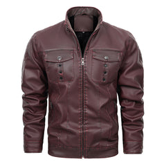 Men's Leather Jacket Spring And Autumn