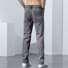 Straight Elastic Trend Versatile Retro Nostalgic Jeans For Men