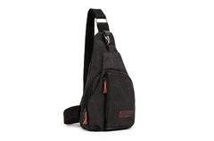 Men's Casual Chest Pack Canvas Crossbody Bag
