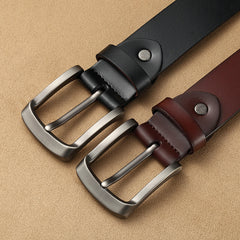 Pure Leather Pin Buckle Belt For Men