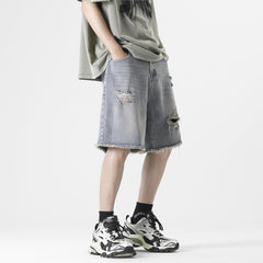 Fashion Ripped Cool Denim Shorts Men
