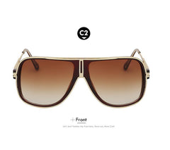 Men's Casual Style Summer Sunglasses Square Gold Oculos De Sol Masculino