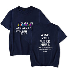 “WISH YOU WERE HERE” Men’s Streetwear Casual T-Shirt
