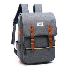 Men's Vintage Canvas Backpack School Bags Laptop Backpack With USB Charging Fashion Travel