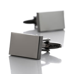 Plain And Simple Metal Rectangular High Quality Business Shirt Cufflinks