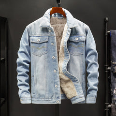 Men's Denim Jacket Top Clothes Casual Jacket