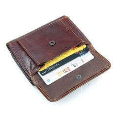 Short Retro Wallet, Shielding Wallet, Anti-Scanning Leather Wallet