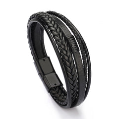 Men’s Classic Genuine Leather Bracelet – Timeless Fashion Accessory