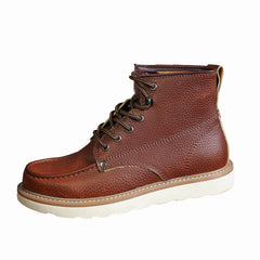 Retro British Outdoor Genuine Leather High-Top Casual Boots For Men