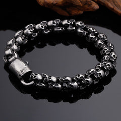 Men’s Korean & Japanese Style Skeleton Bracelet – Trendy Punk Fashion Jewelery