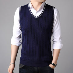New Men's Vest Fashion Casual Sweater