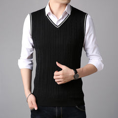 New Men's Vest Fashion Casual Sweater