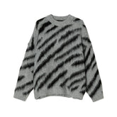 Men’s Zebra Print Mohair Knit Sweater