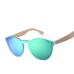 Film Wood Round Sunglasses Round Fashion Retro Bamboo Glasses For Men