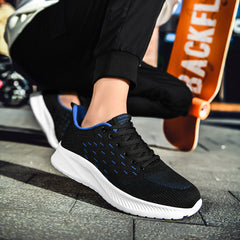 Men’s Breathable Fly Woven Sneakers – Ultralight Casual Running Shoes