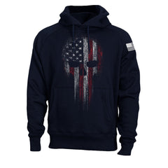 Men's True American Skull Sweatshirt Hoodie