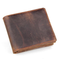 Men's Luxury Horse Short Leather Wallet