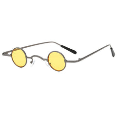 Hip Hop Super Small Round Frame Retro Sunglasses For Men