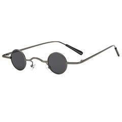 Hip Hop Super Small Round Frame Retro Sunglasses For Men