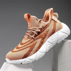 Men’s Youth Trendy Sports Shoes – Breathable Flyknit Woven Sneakers