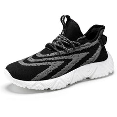 Men’s Youth Trendy Sports Shoes – Breathable Flyknit Woven Sneakers