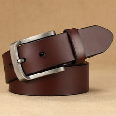 Pure Leather Pin Buckle Belt For Men
