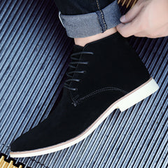 Men's Casual Pointed Toe Flat Martin's Boots