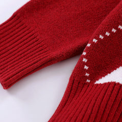 Men's Contrast Jacquard Diamond Plaid Cardigan Sweater