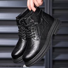 Men's Casual Fashion British Style High-Top Boots