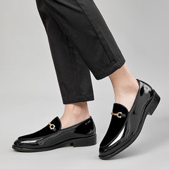 Men’s Patent Leather Shiny Dress Shoes – Lightweight & Versatile Formal Style