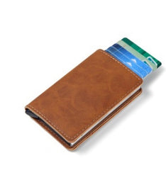 PU Automatic RFID Multi-Function Card Holder