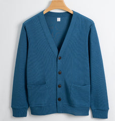 Washable Cotton V-neck Sweatshirt Men