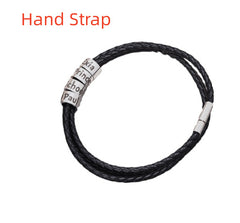 Men’s Black Leather Rope Bracelet – Minimalist Casual Fashion Accessory