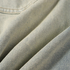 Heavy Industry Hole Washing Denim Shorts Men