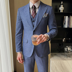 Spring And Summer Professional Casual Men's Three-piece Suit Jacket