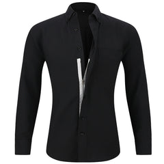 Men's Business Shirt Solid Color