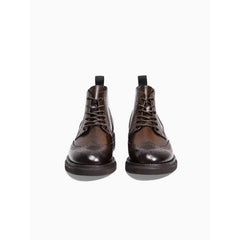 Trendy Casual Platform Oxford Pattern Leather Boots