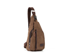 Men's Casual Chest Pack Canvas Crossbody Bag