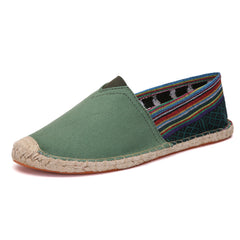 Men’s Summer Slip-On Fisherman Shoes – Casual Canvas Hemp Loafers