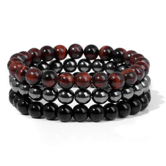 Men’s Natural Stone Bead Bracelet – Handmade Energy Healing Jewelry