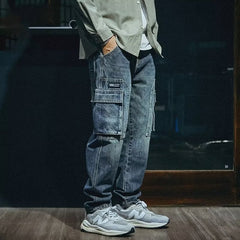 Men's Loose Straight Retro Fashion Brand Stretch Pants