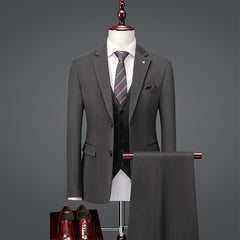 Slim Fit British Style Business Casual Suit Formal Attire
