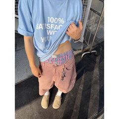 American Retro Washed Denim Shorts Men