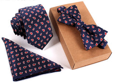 Slim Necktie Set Men's Three-Piece Bow Tie