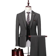 Slim Fit British Style Business Casual Suit Formal Attire